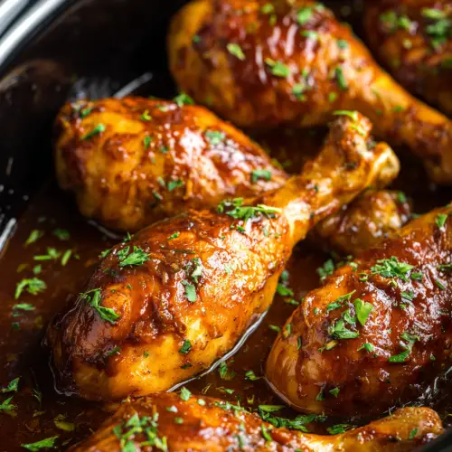 Slow Cooker 4-Ingredient Sticky Chicken 4 Slow Cooker 4-Ingredient Sticky Chicken