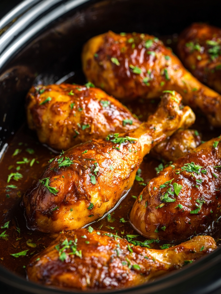 Slow Cooker 4-Ingredient Sticky Chicken