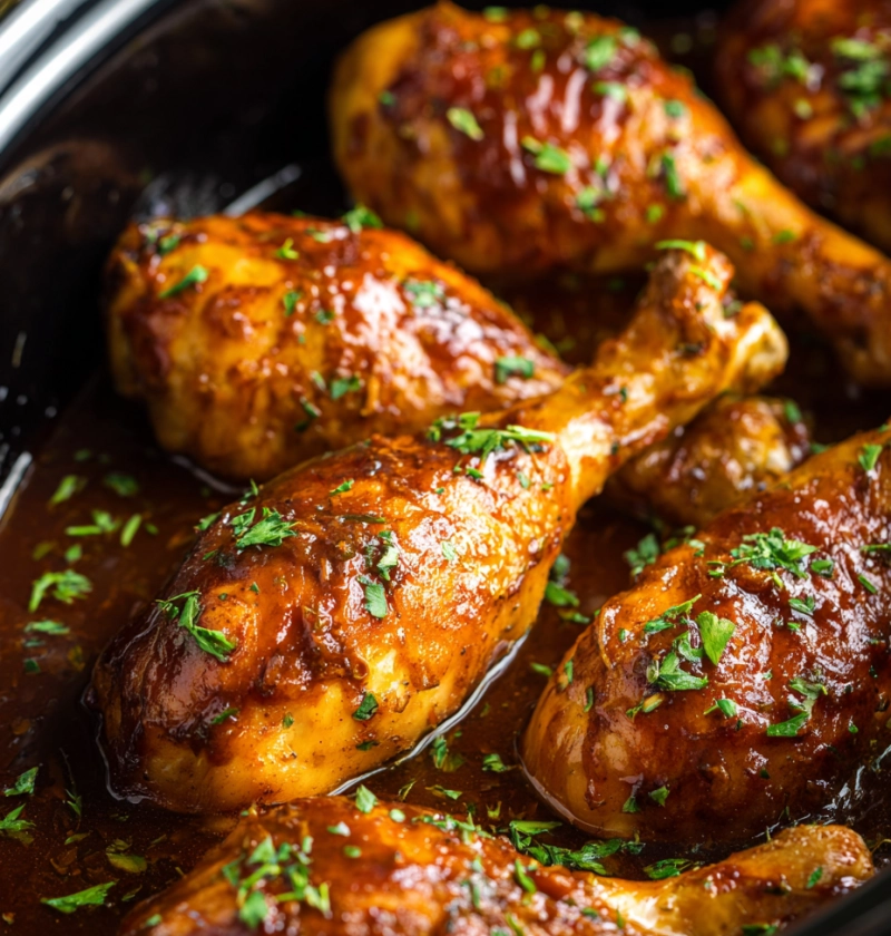 Slow Cooker 4-Ingredient Sticky Chicken