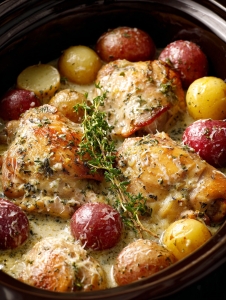 Creamy Garlic Parmesan Chicken Shells (My Slow Cooker Did All the Work and I'm Taking the Credit)