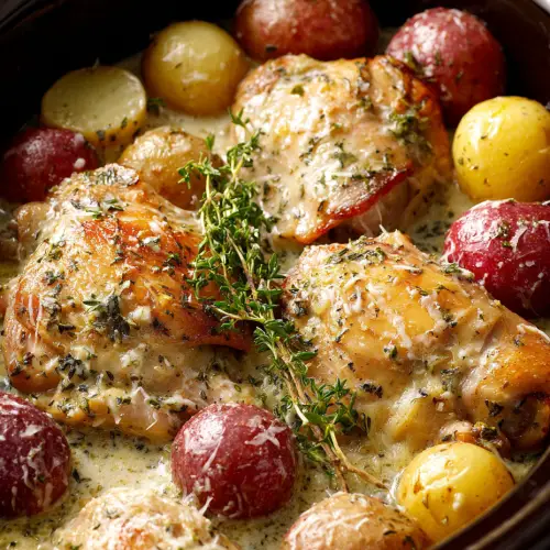 Slow Cooker Garlic Parmesan Chicken — The Cozy Dinner You’ll Crave All Year