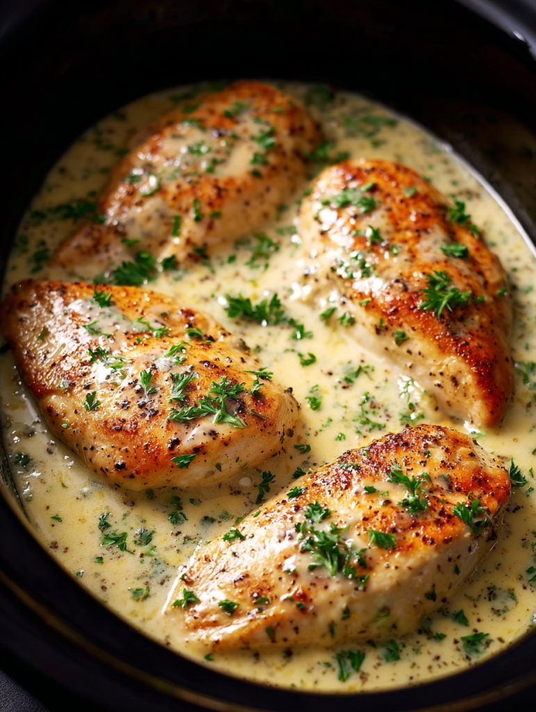 Slow Cooker 3-Ingredient Creamy Italian Chicken