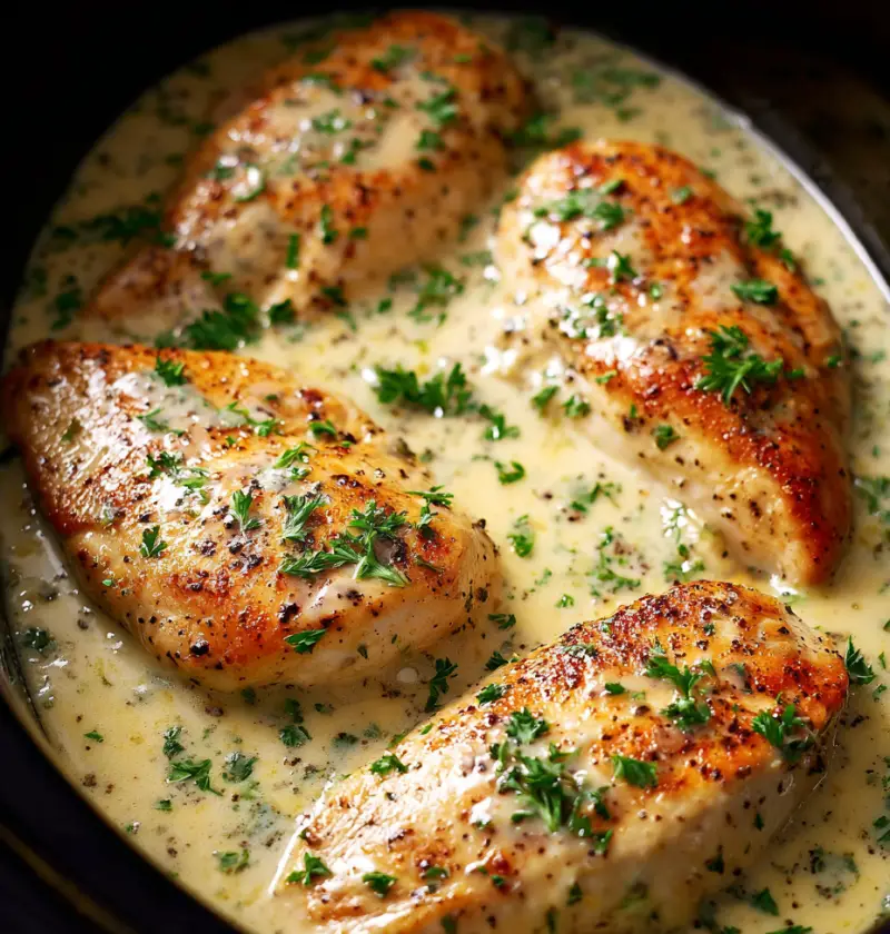 Slow Cooker 3-Ingredient Creamy Italian Chicken