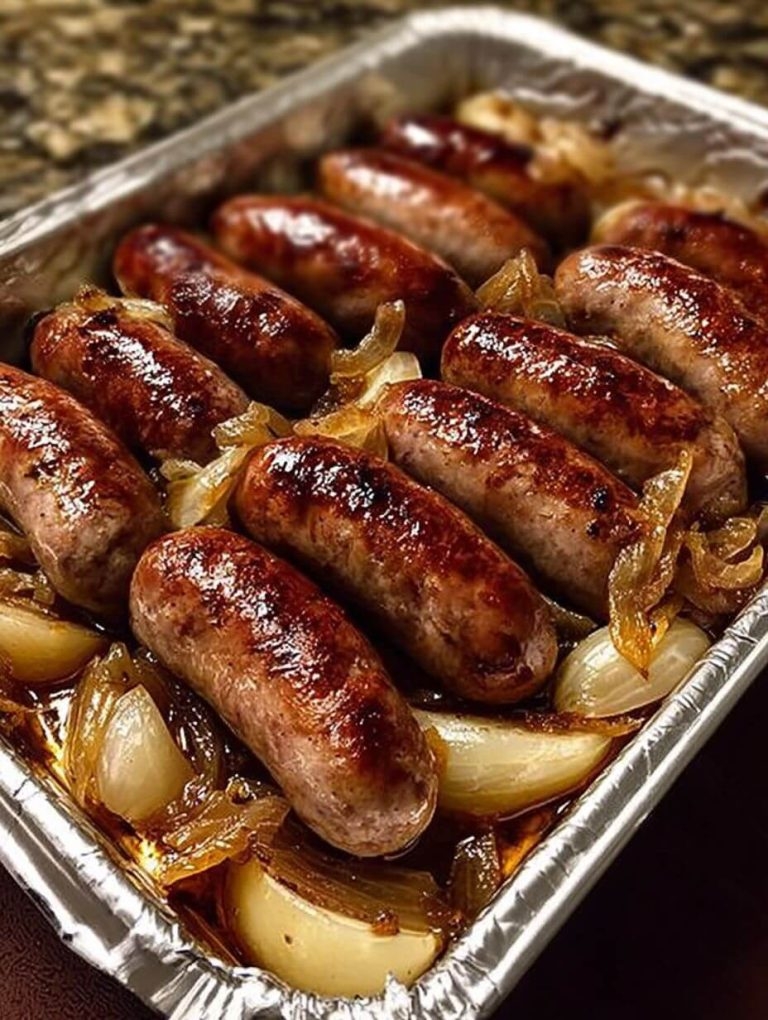 Oven-Braised Beer Brats with Apples & Onions: The Cozy Supper You Didn’t Know You Needed