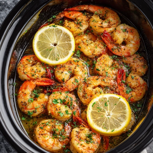 Slow Cooker 5-Ingredient Garlic Butter Shrimp