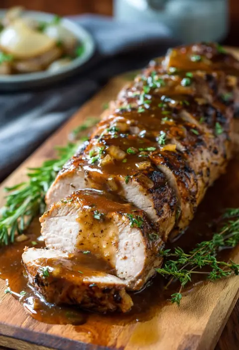Slow Cooker Maple Dijon Pork Tenderloin