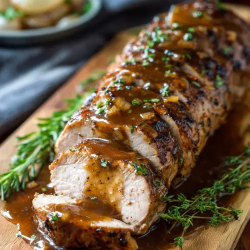 Slow Cooker Maple Dijon Pork Tenderloin