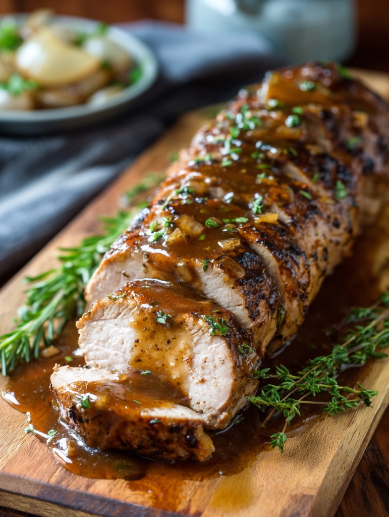 Slow Cooker Maple Dijon Pork Tenderloin