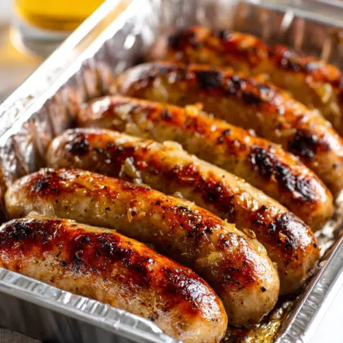 Oven Baked Glazed Honey Garlic Sausages