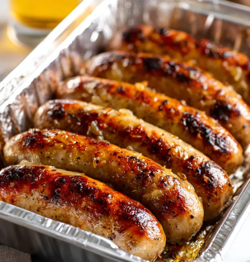 Oven Baked Glazed Honey Garlic Sausages