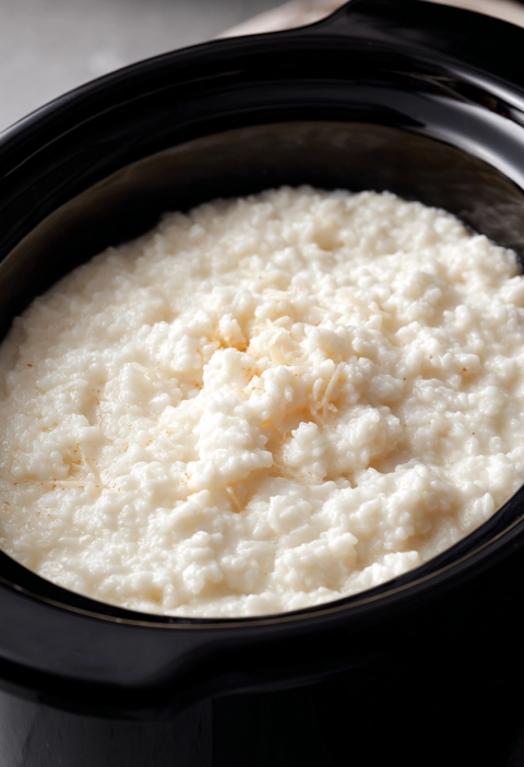 Slow Cooker 5-Ingredient Rice Pudding