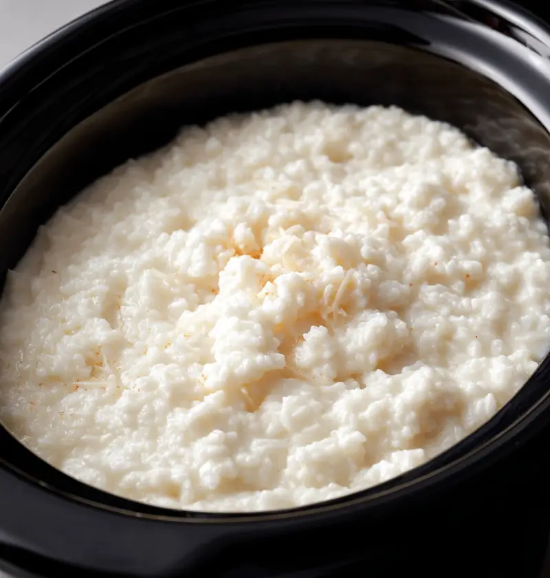 Slow Cooker 5-Ingredient Rice Pudding