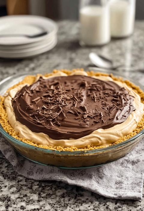 Chocolate Peanut Butter Cream Pie