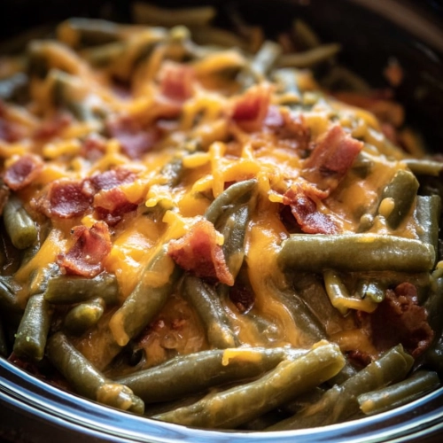 Slow Cooker Amish Green Bean Casserole