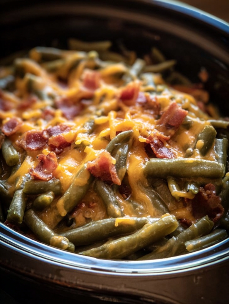 Slow Cooker Amish Green Bean Casserole