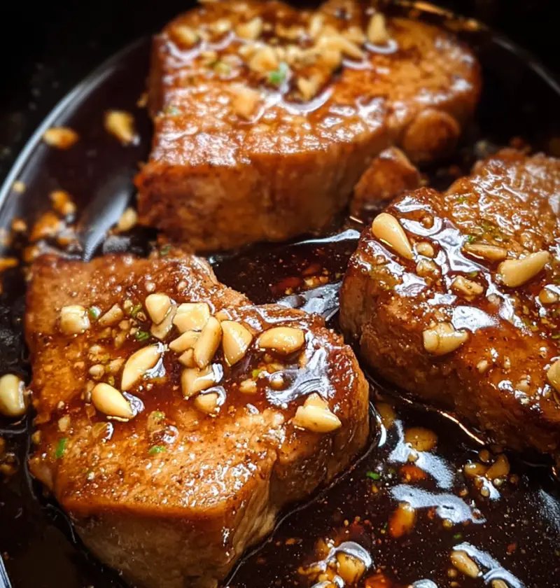 slow cooker 3-ingredient honey garlic pork chops
