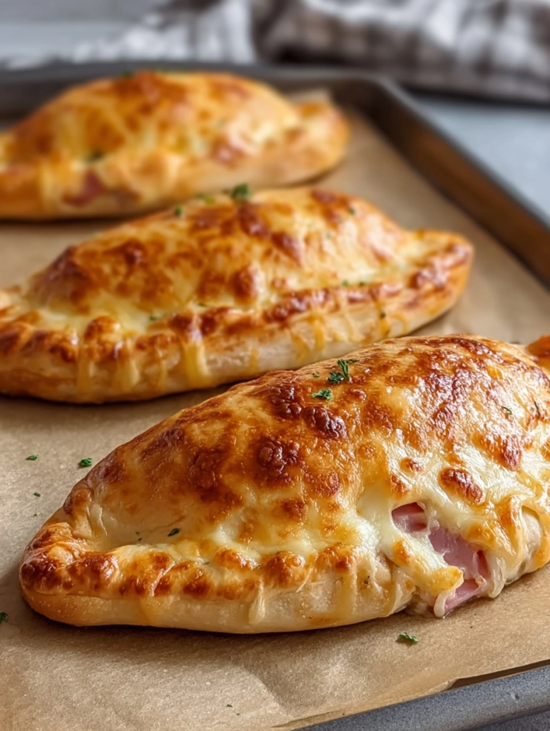 Easy Ham and Cheese Calzones