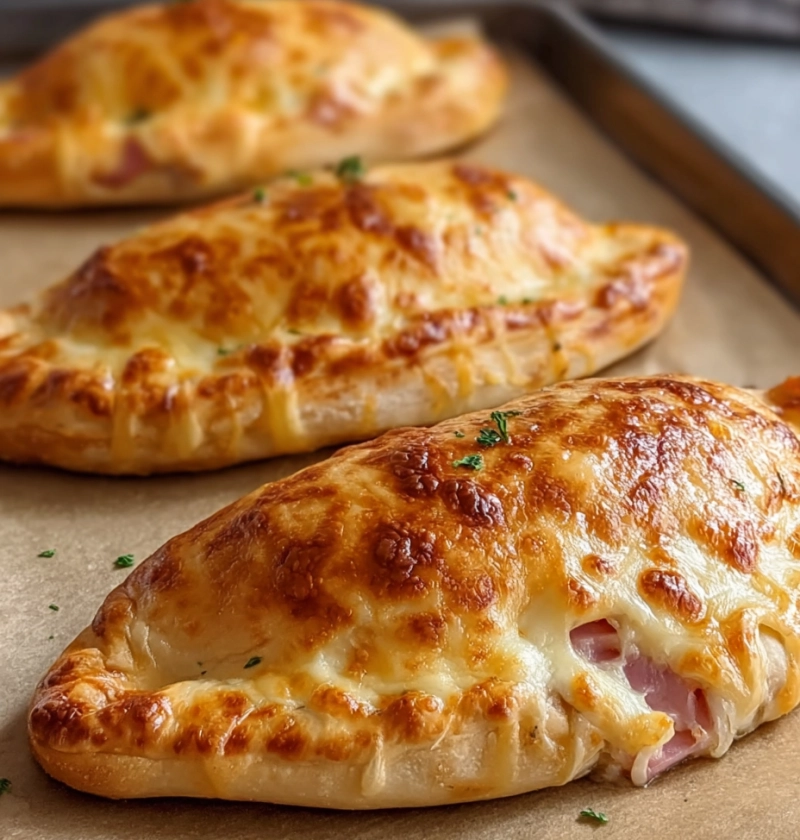Easy Ham and Cheese Calzones