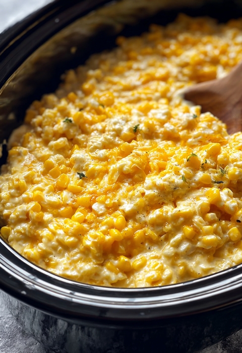 Slow Cooker Cream Cheese Corn Casserole