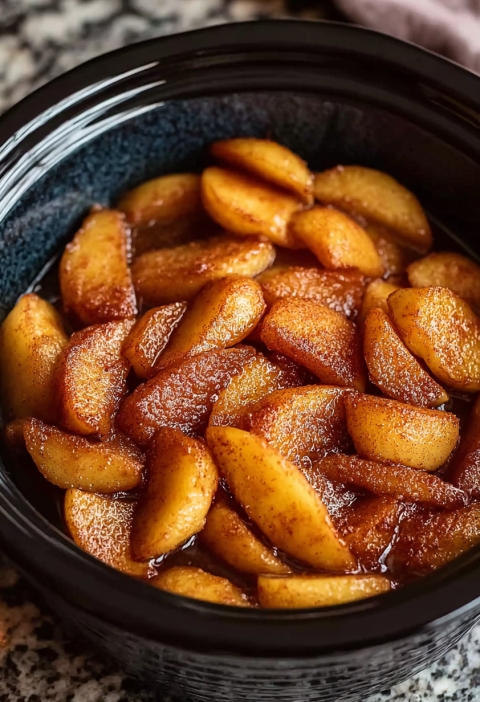 Slow Cooker Spiced Cracker Barrel Copycat Fried Apples