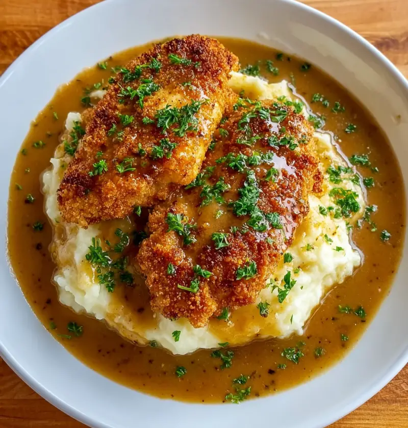 Slow Cooker Herb-Crusted Chicken Fillets with Creamy Mashed Potatoes
