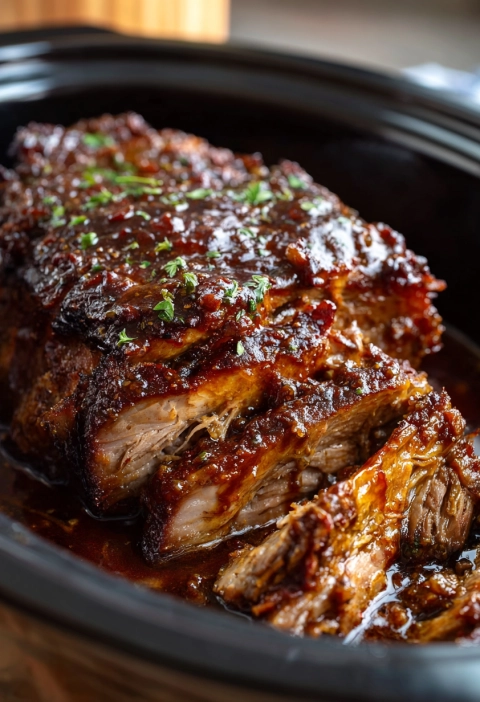 Slow Cooker Brown Sugar Balsamic Pork