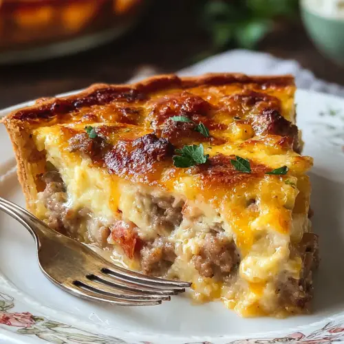Cheesy Monterey Sausage Pie