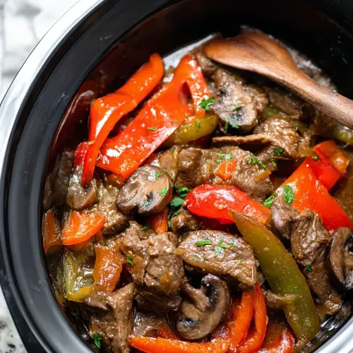 Slow Cooker Pepper Steak with Mushrooms — The Supper Hall Classic That Never Fades