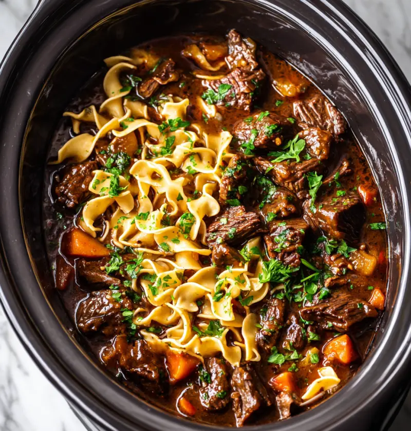 Slow Cooker Beef & Noodles — A Hearty Hug from the Heartland