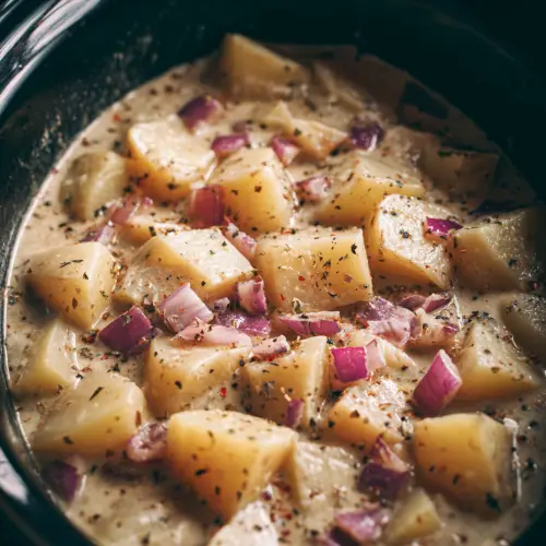 Slow Cooker 4-Ingredient Loaded Potato Soup