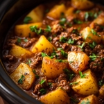 Slow Cooker 4-Ingredient Loaded Potato Soup
