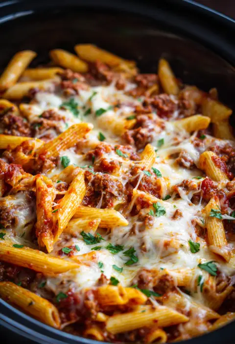 Slow Cooker Baked Ziti