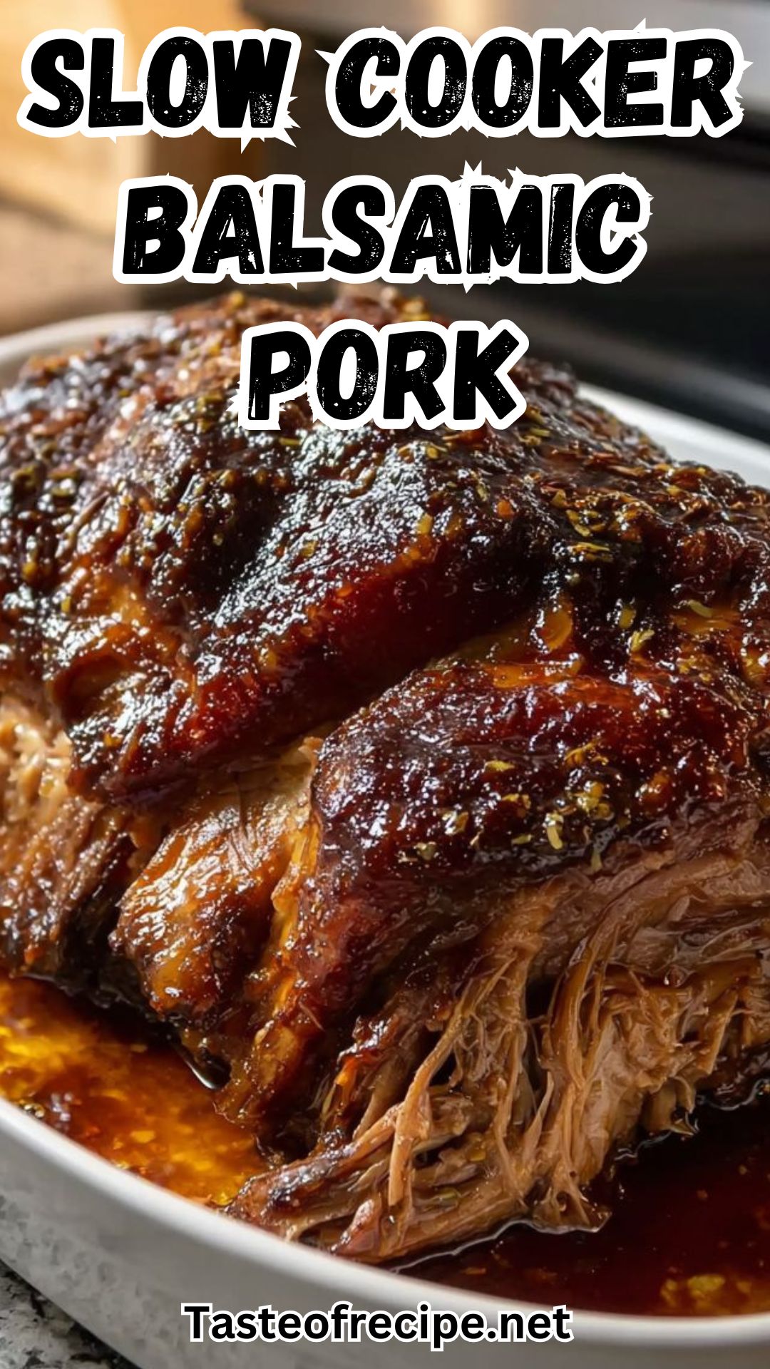 Slow Cooker Brown Sugar Balsamic Pork