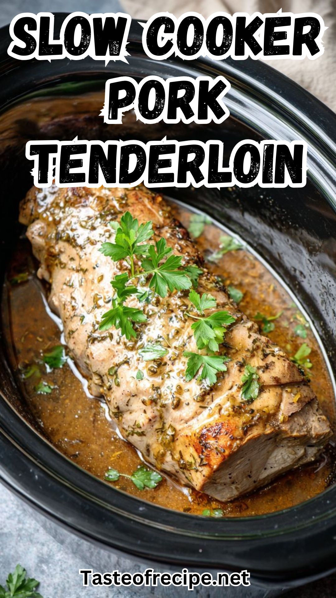 Slow Cooker Maple Dijon Pork Tenderloin