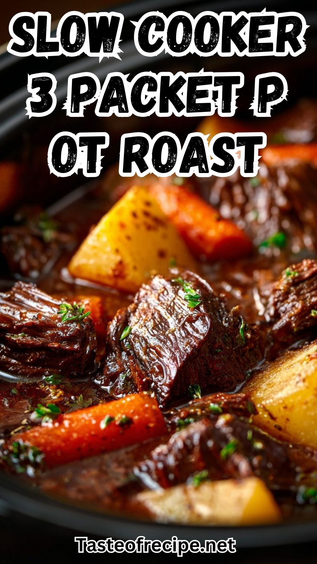 Slow Cooker 3 Packet Pot Roast — Your Midweek Secret Weapon