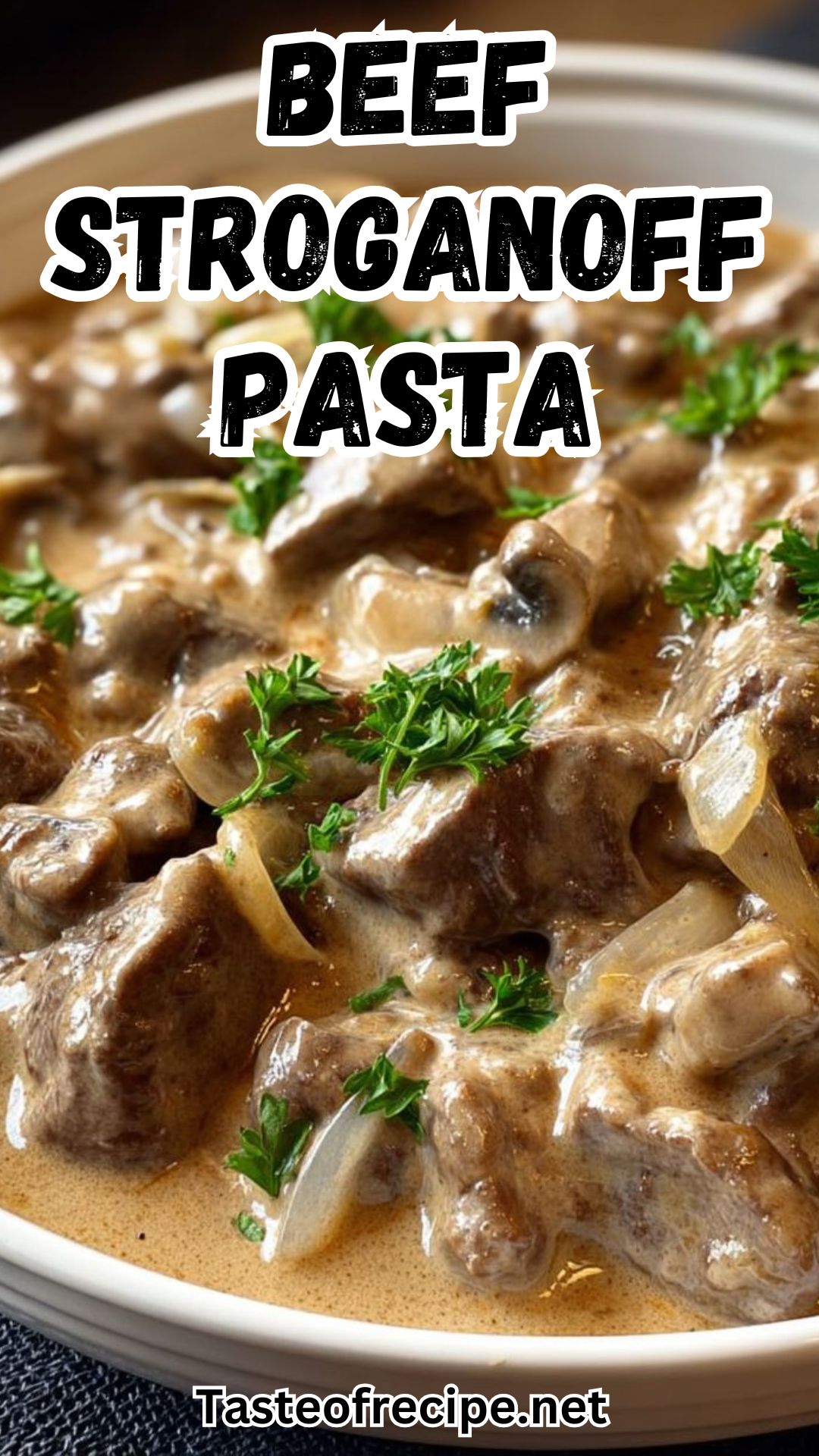 Slow Cooker 4-Ingredient Beef Stroganoff Pasta