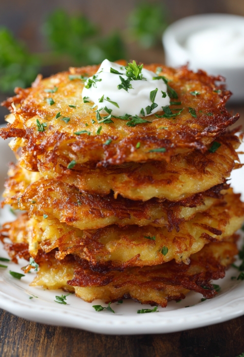 The Crispiest Potato Latkes (Just Like Grandma Made)
