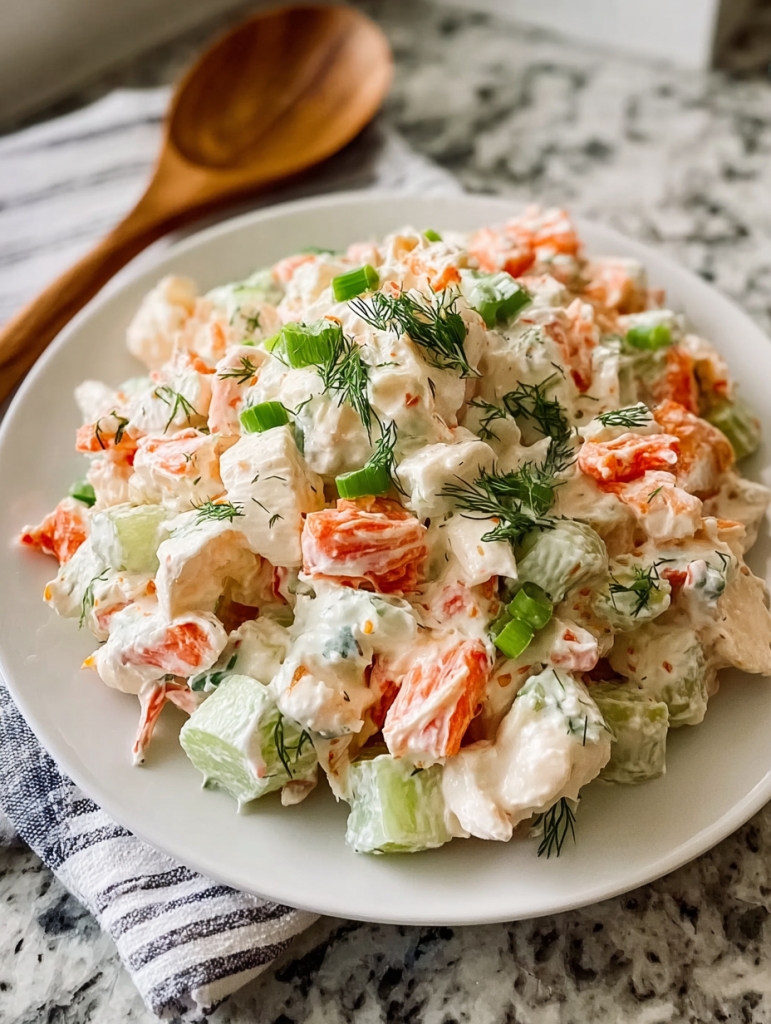 Southern-Style Creamy Seafood Salad with Imitation Crab — My Shortcut to a Coastal Craving