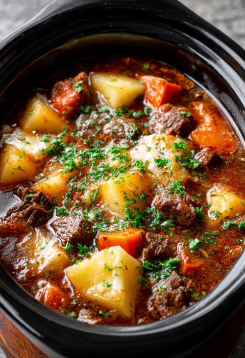 Slow Cooker Beef and Potato Stew