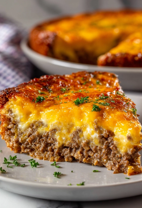 Southern Style Cheeseburger Pie