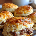 Baked French Dip Biscuits – A Cozy Classic with a Buttery, Cheesy Twist