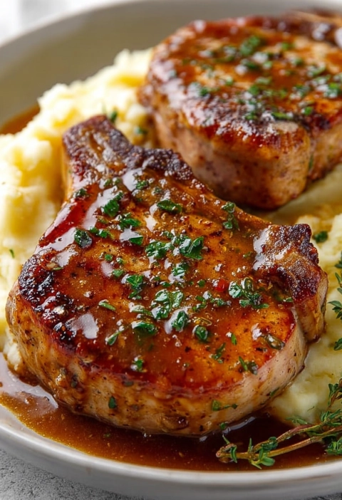 Mama's Herb-Infused Casserole Chops