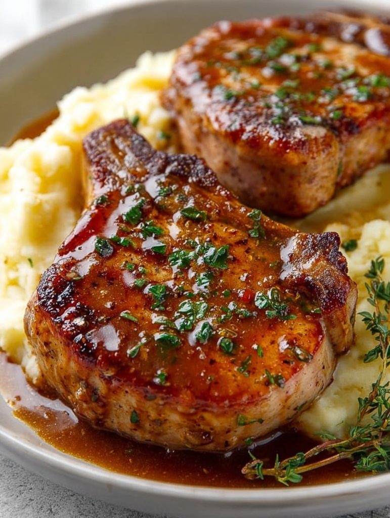 Mama's Herb-Infused Casserole Chops