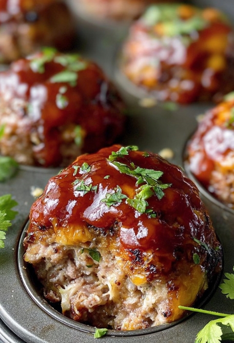 Cheesy Stuffed Meatloaf Bites: Little Bundles of Comfort