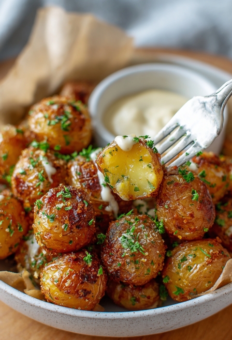 Mustard Potato Poppers – Crispy, Tangy, and Seriously Habit-Forming