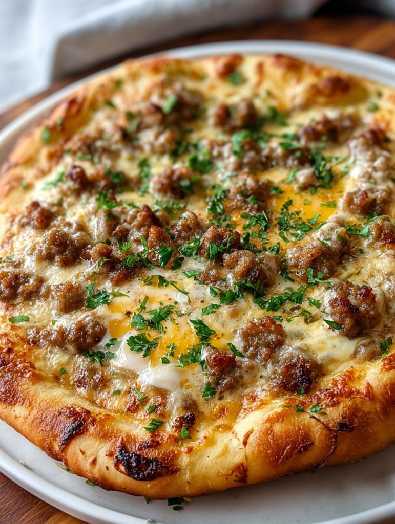 Biscuits and Sausage Gravy Breakfast Pizza: The Breakfast Hug You Didn’t Know You Needed