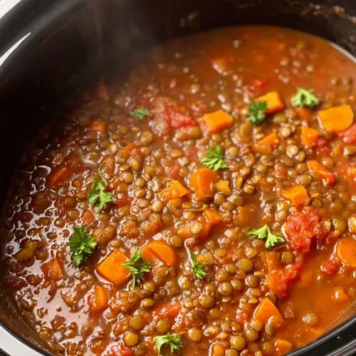 The Coziest Bowl on the Block: 5-Ingredient Slow Cooker Lentil Soup