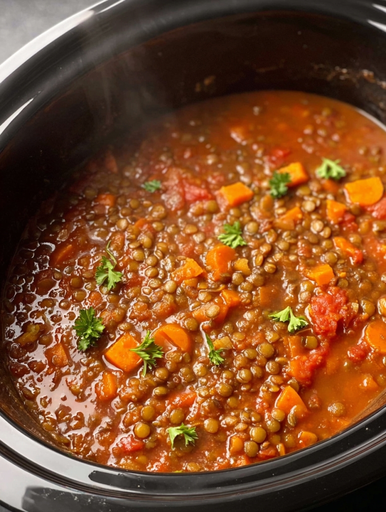 The Coziest Bowl on the Block: 5-Ingredient Slow Cooker Lentil Soup