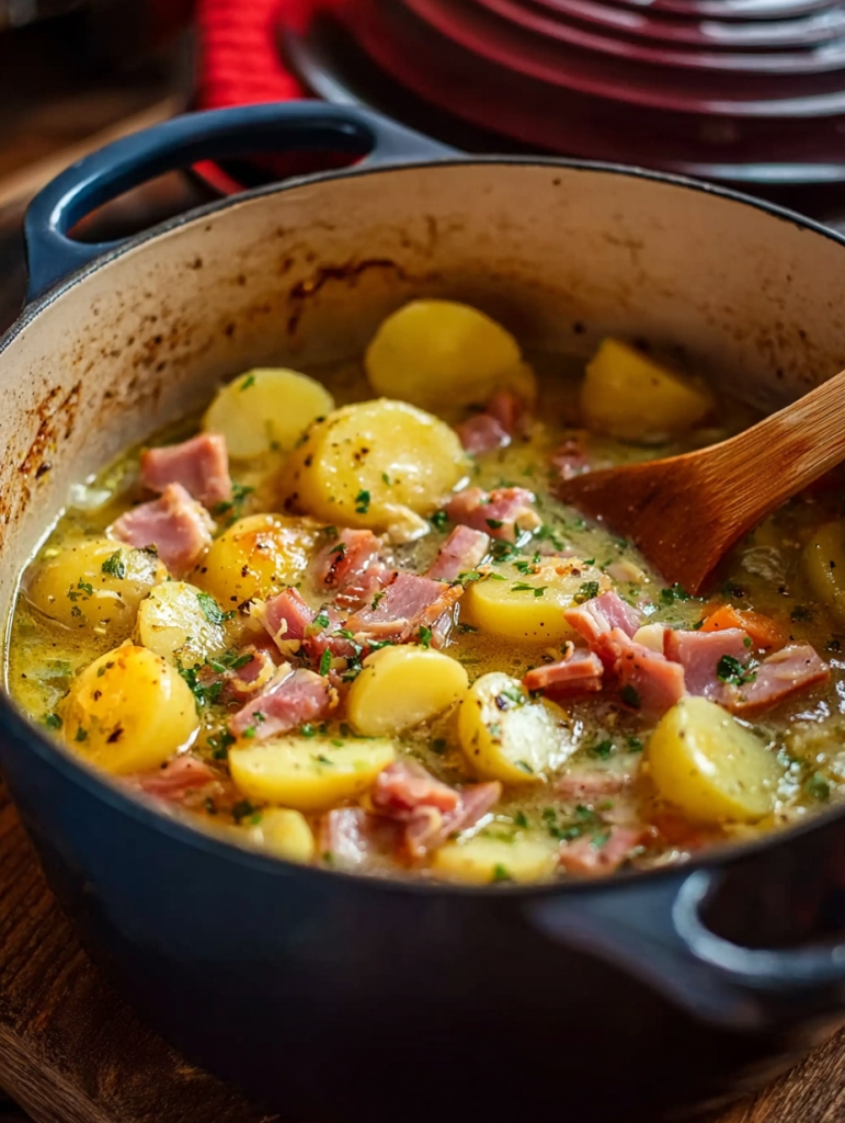 Stewed Potatoes with Ham — The Kind of Meal That Feels Like a Hug