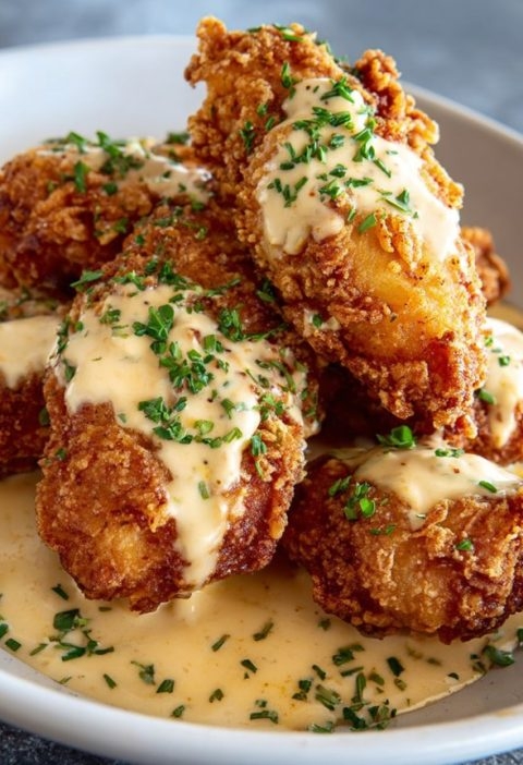 Southern Fried Chicken with Creamy Cajun Sauce: The Kind of Meal Folks Remember